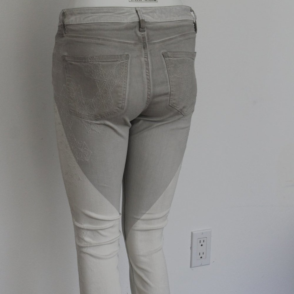 $378 Zadig & Voltaire BROCKENBOW Mascara Artemis Jeans White & Gray 29 - Picture 10 of 16